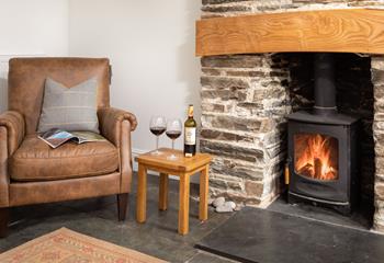 On cooler evenings treat yourself to a glass of wine, put your feet up and settle down to unwind by the fire.