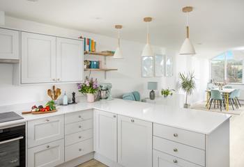 The kitchen is thoughtfully designed and has everything any budding chef needs to whip up delicious home-cooked meals.