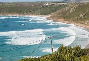Take to the waves and learn to surf on Sennen beach.