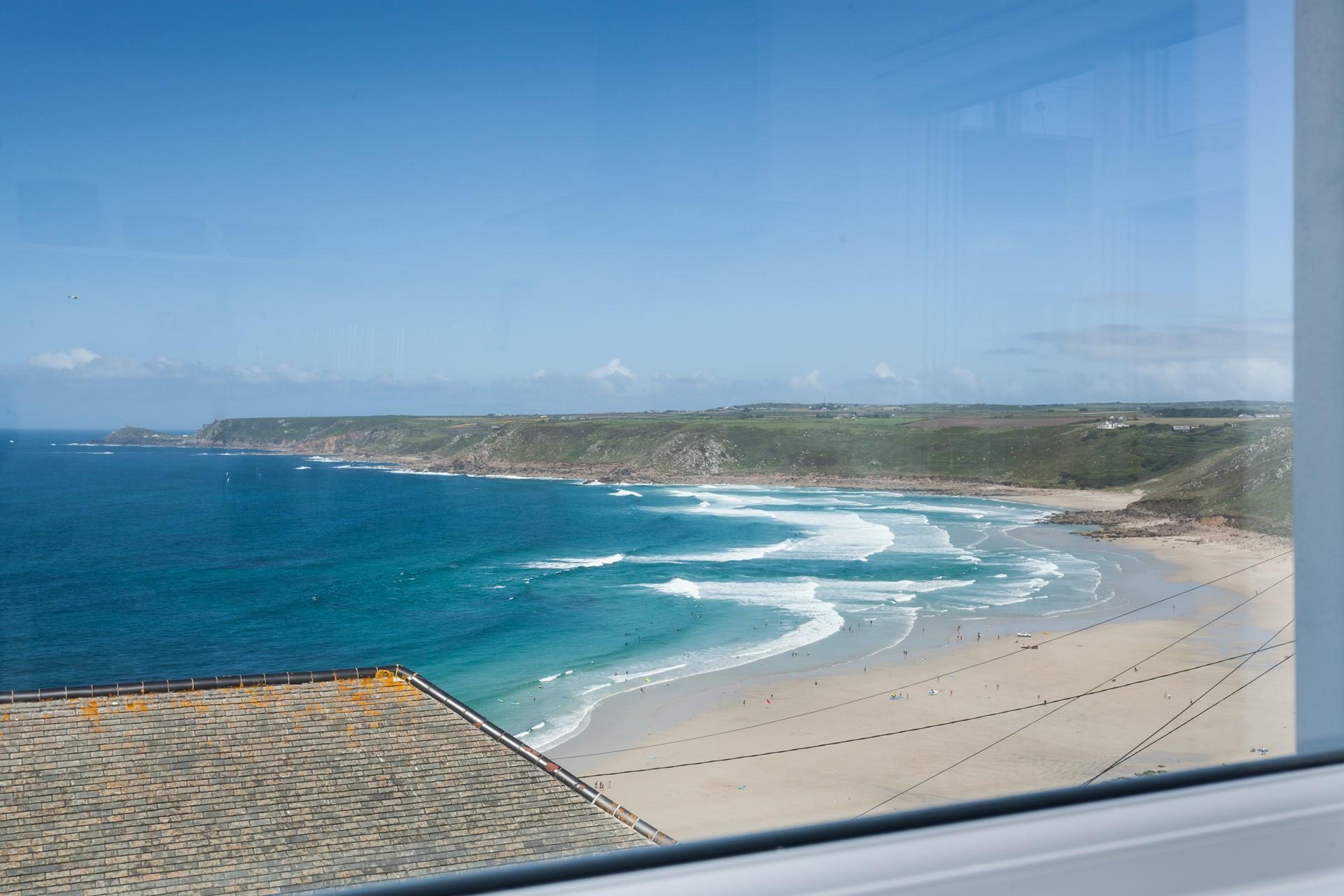 You will never tire of the stunning views of Sennen's golden sands.