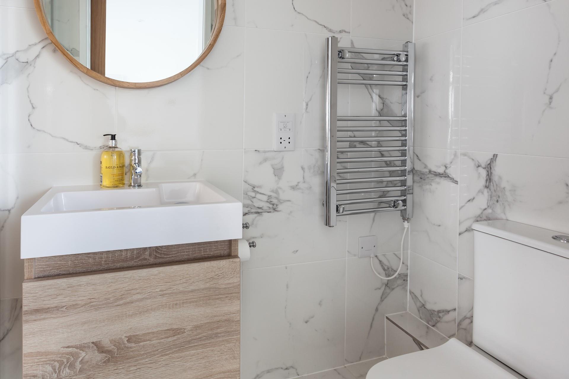 Wrap yourself in a warm fluffy towel after a hot shower.