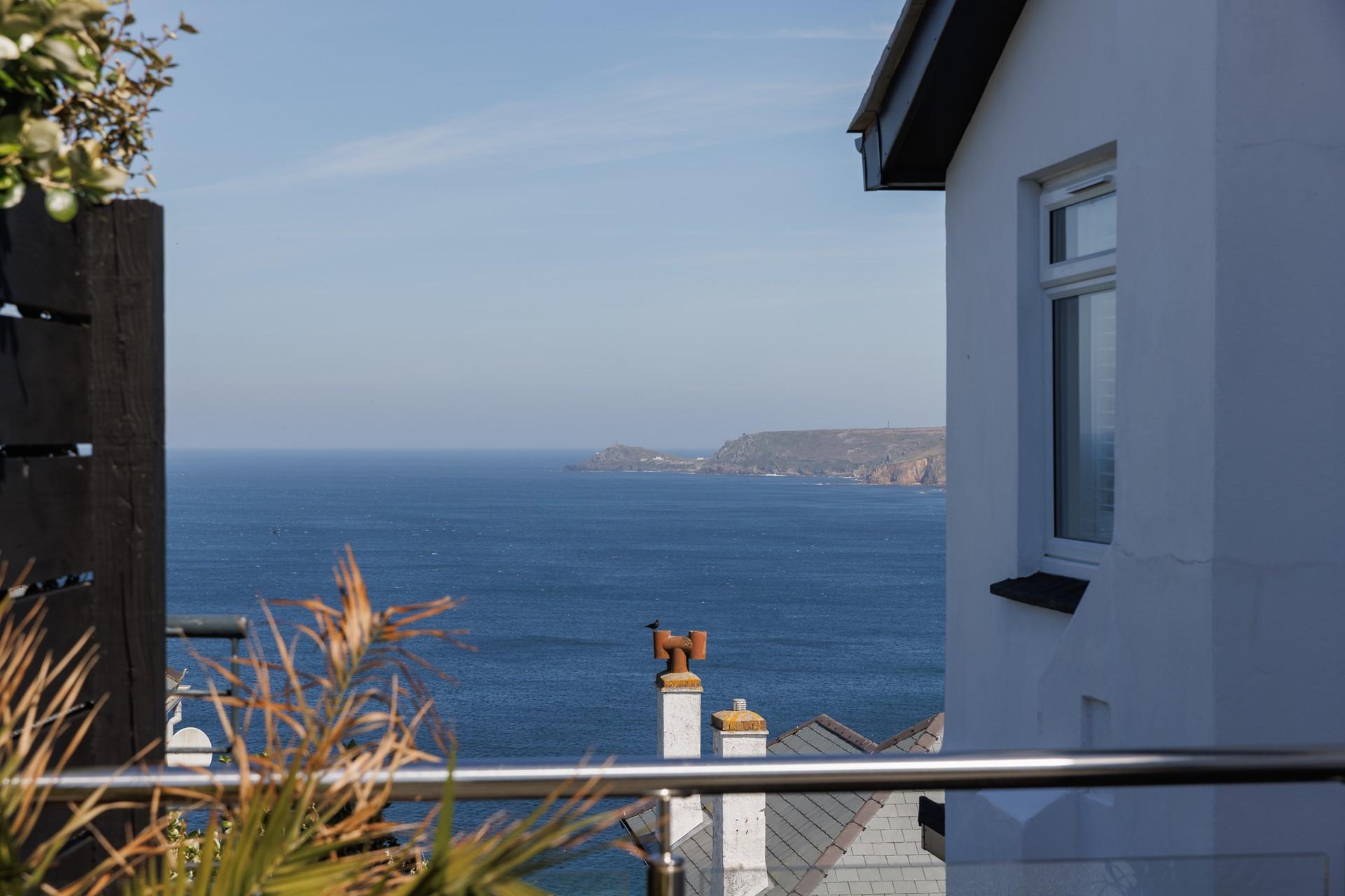 Far-reaching views stretch across the magnificent south coast of Cornwall.