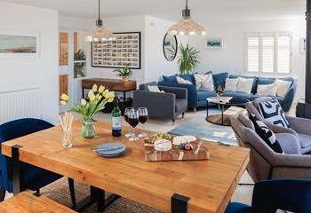 Spend quality time together in the open plan living area.
