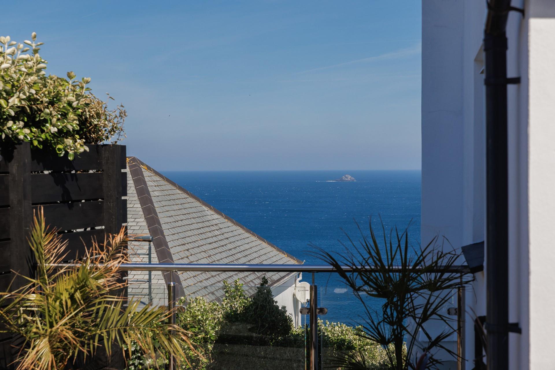 Far-reaching views stretch across the magnificent south coast of Cornwall.