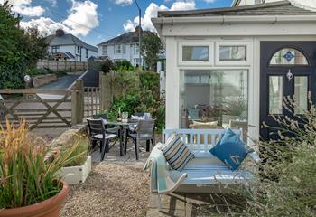 Enjoy a spot of al fresco dining in the late summer sunshine.