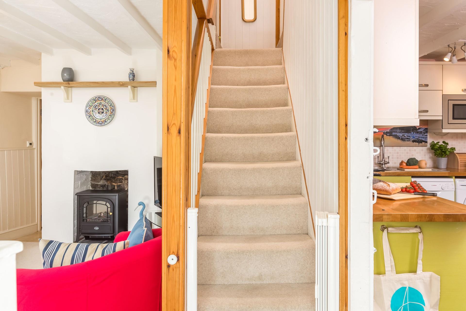 Climb the stairs ready to drift into a dreamy night's slumber after a busy day.