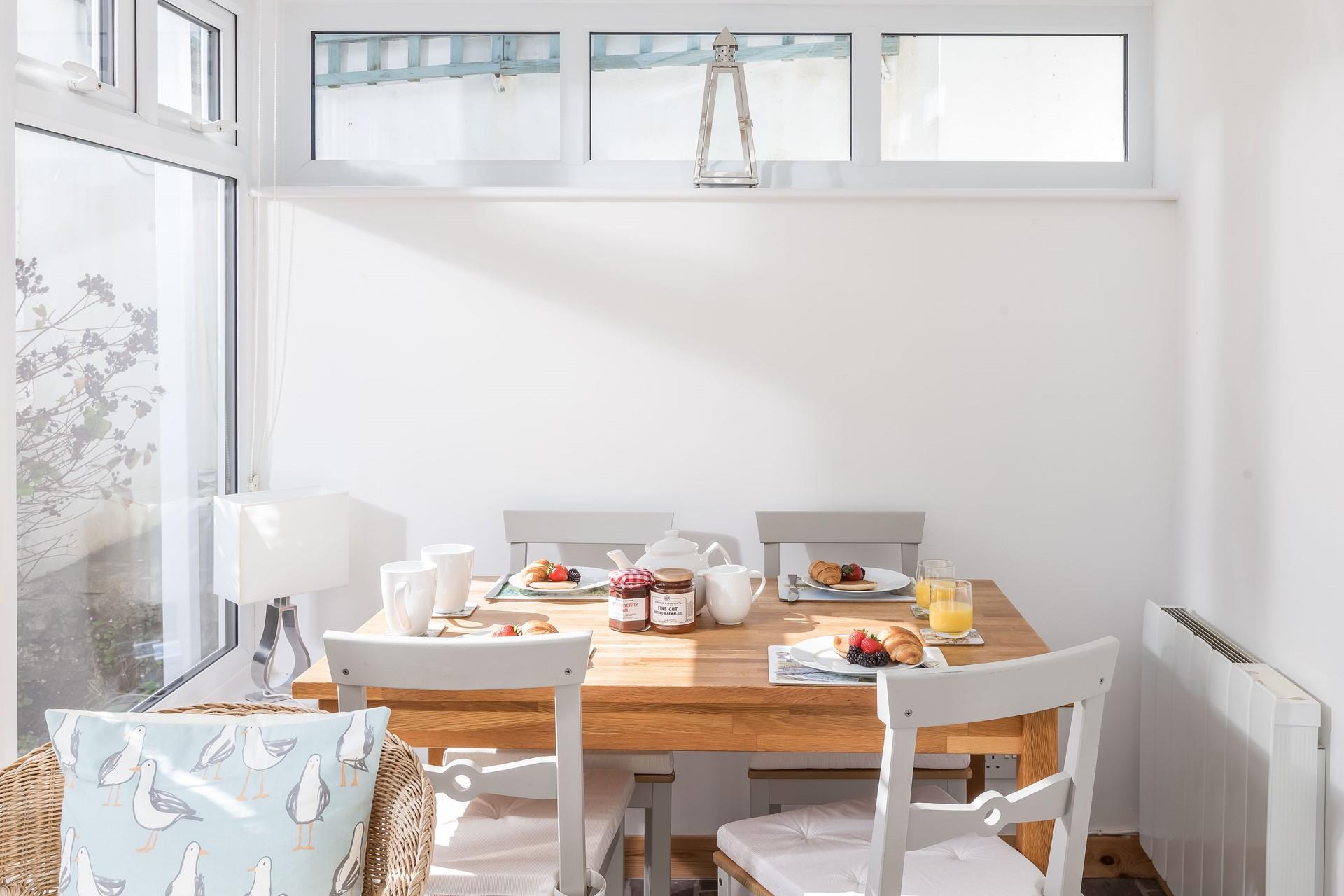 Tuck into a tasty breakfast whilst discussing the plans for the day.