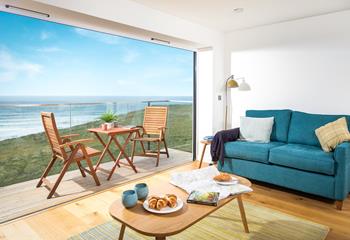 You can kick back, relax and gaze at the stunning view of the coastline.