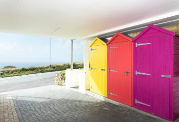 Inspired by beach huts, colourful surf stores are ideal for storing all your beach gear.