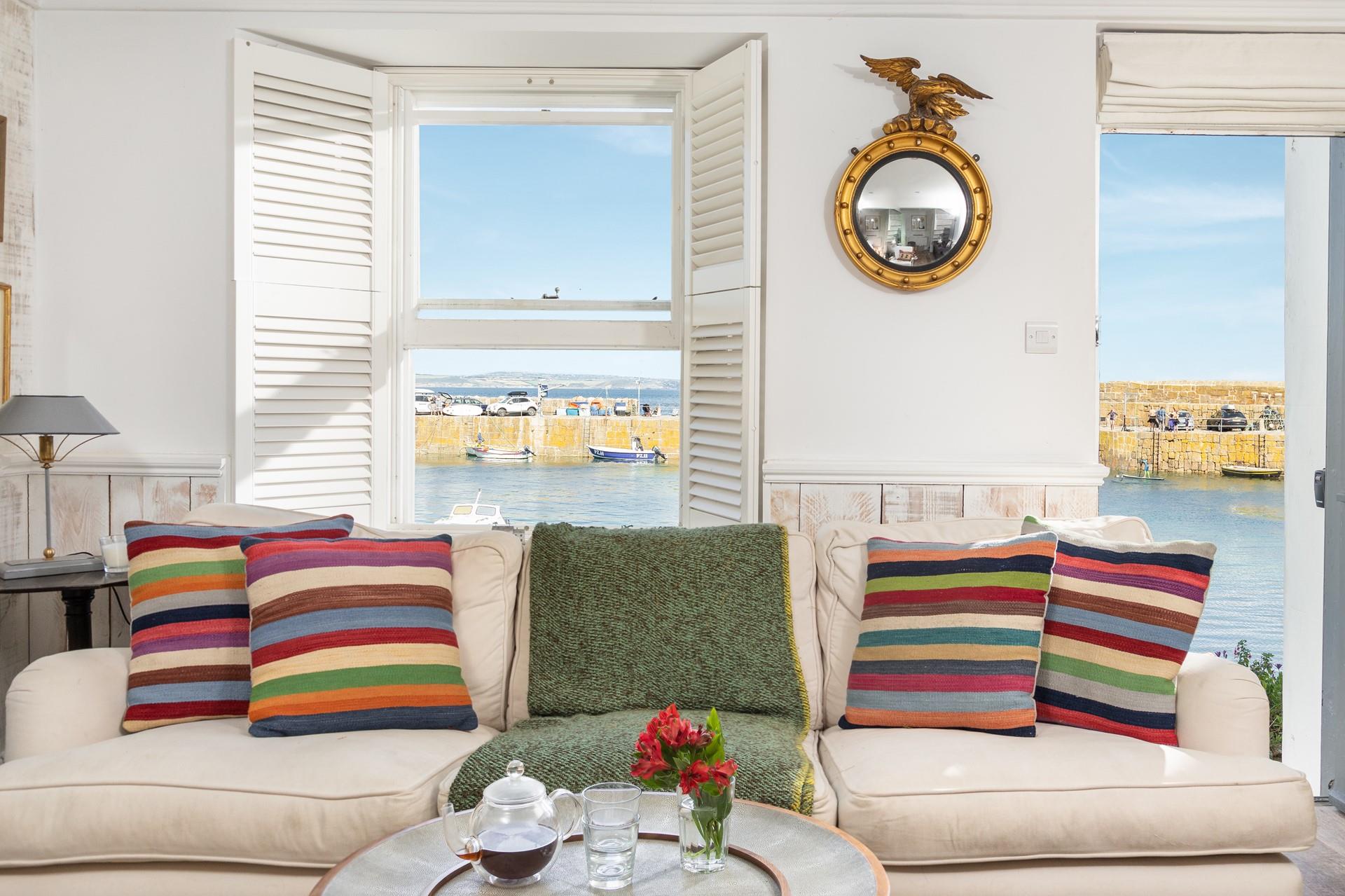 Pour yourself a cup of tea to sip as the morning sun rises over the harbour.