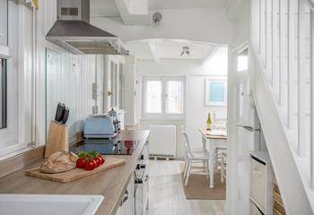 The kitchen and ground floor benefit from underfloor  heating keeping it warm and toasty at any time of year. 