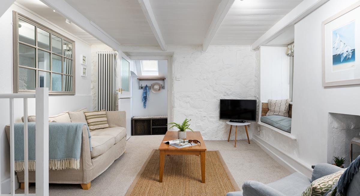 Stone walls and exposed beams add character to this gorgeous bolthole.