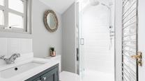 Though compact the shower room has been carefully and thoughtfully designed to maximize space.