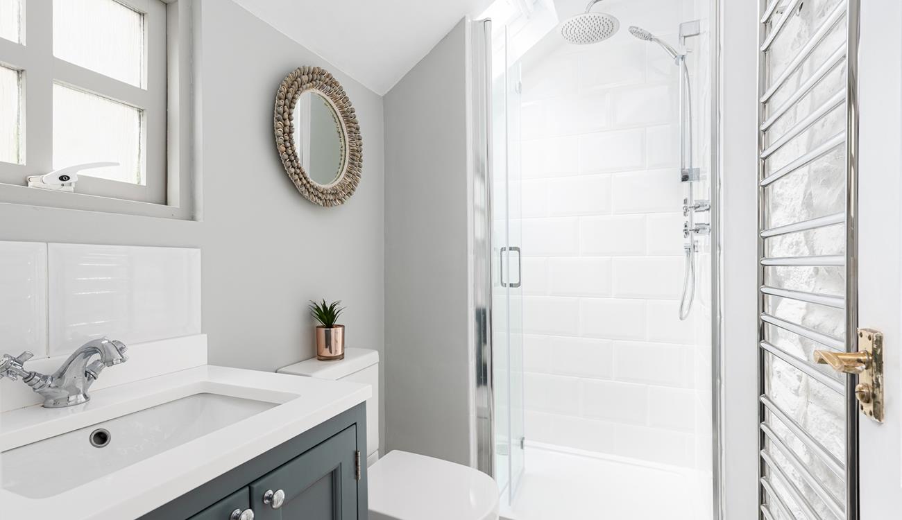 Though compact the shower room has been carefully and thoughtfully designed to maximize space.