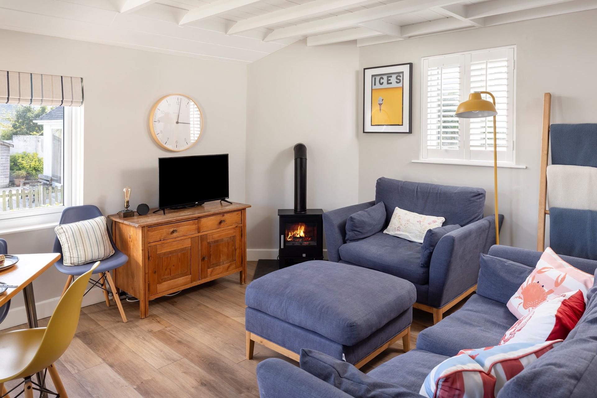 The cosy sitting area means you can put your feet up and relax in front of the TV in the evenings.