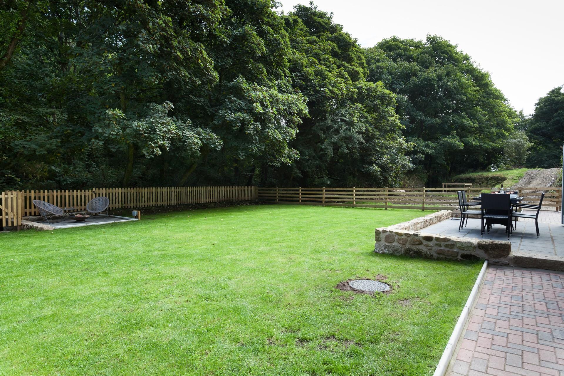 The large garden offers endless fun on long summer evenings.