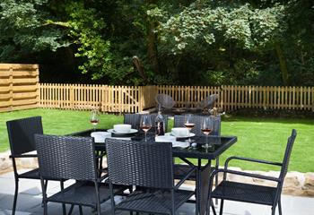 Watch the children and your furry friend play in the garden whilst you sip a glass of your favourite wine.