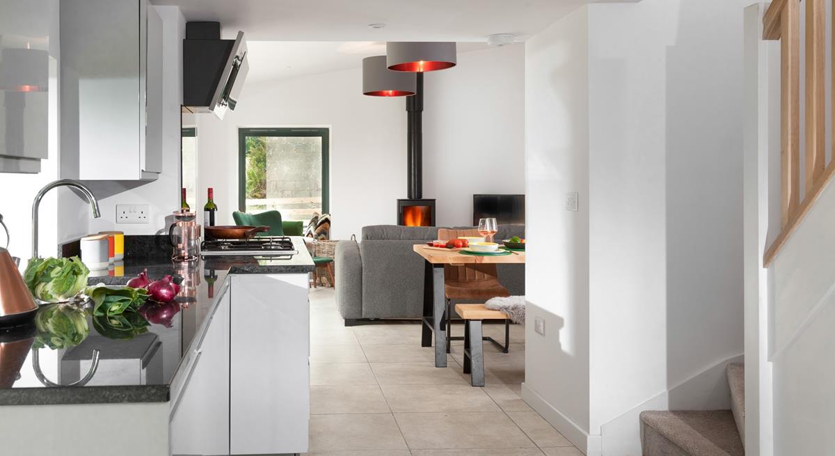 The kitchen is modern and well-equipped for cooking up a storm.