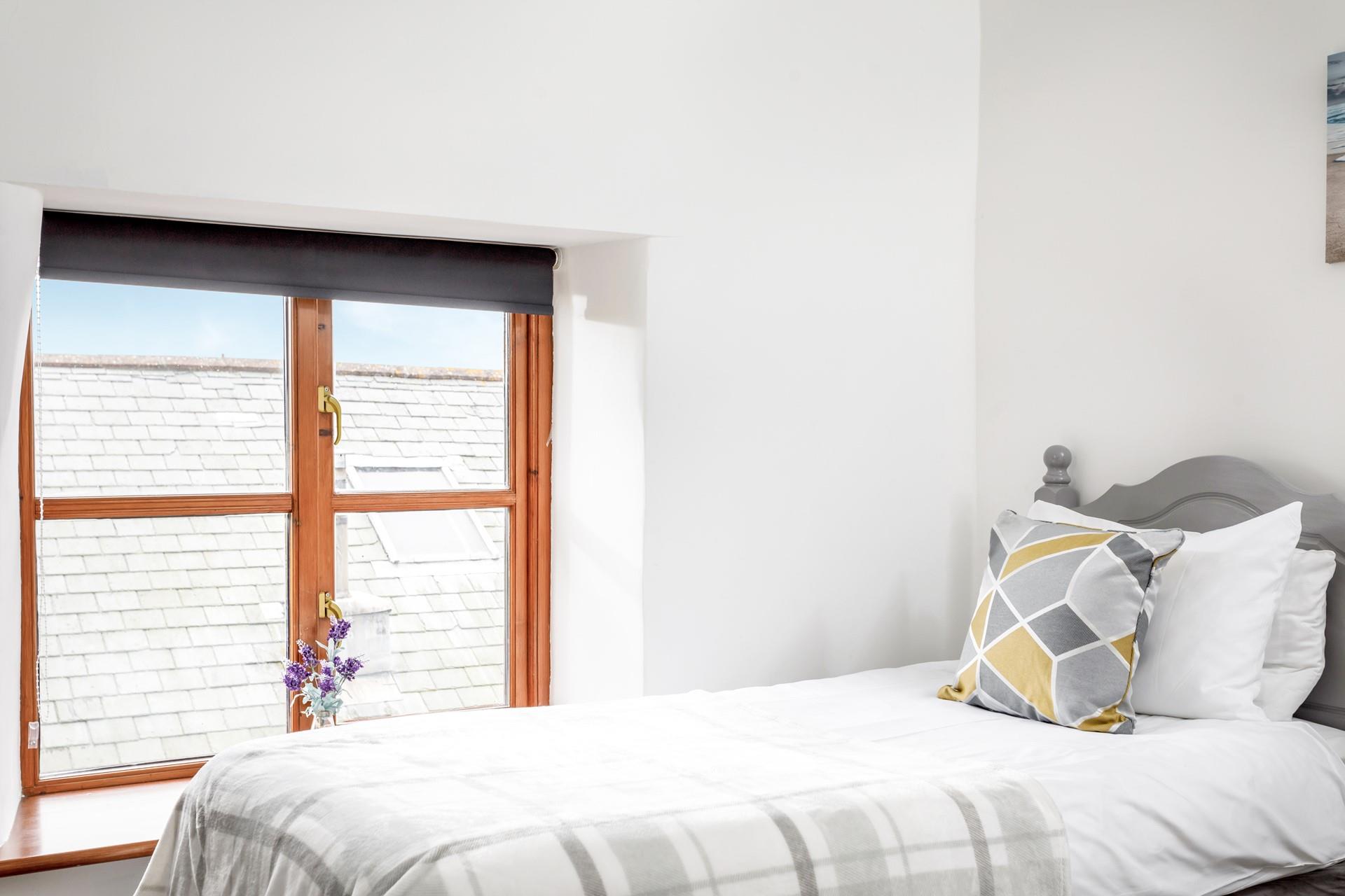 The twin beds are perfect for adults or children to tuck into each night.