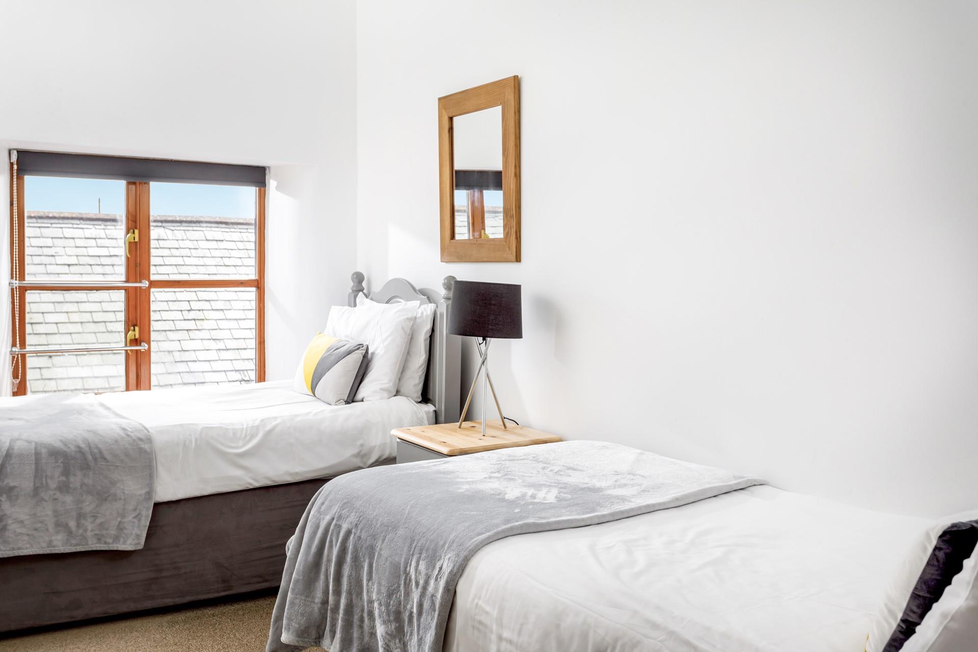 Bedroom 2 has twin beds perfect for adults or children.