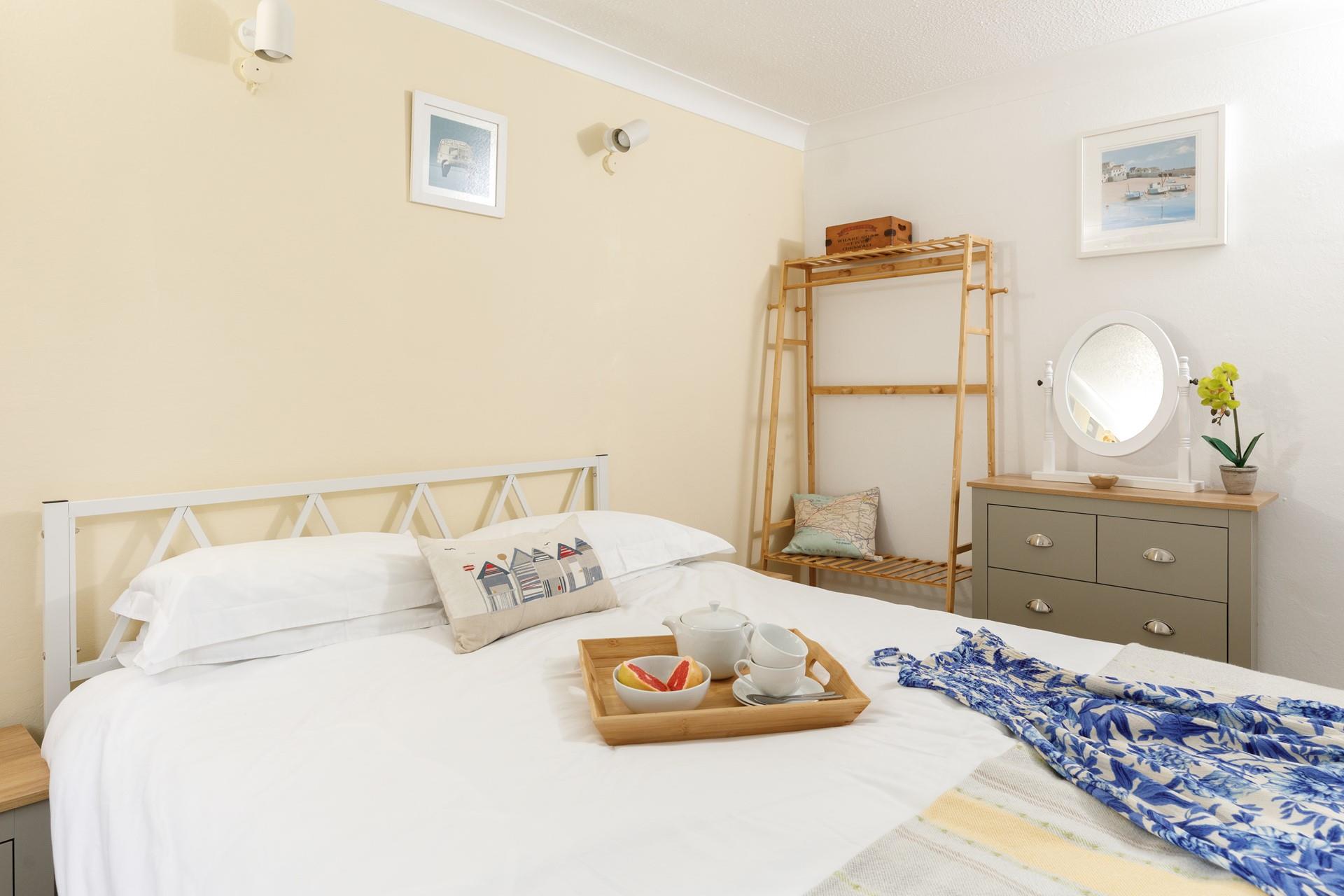 Treat yourself to breakfast in bed in the morning.