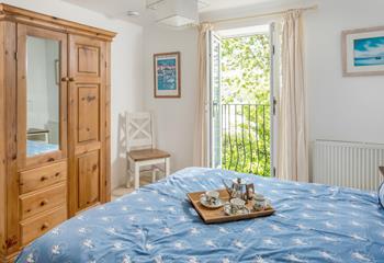 Bedroom 1 has a Juliet balcony, so you can open the doors and breathe in the fresh air whilst enjoying your morning coffee.