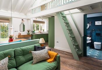 A gorgeous space to relax and unwind, with decor inspired by the colours of the North Cornish coast path and countryside
