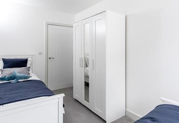 The triple wardrobe offers plenty of storage space!