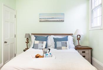 Chic bedrooms with touches of nautical decor remind you just how close to the sea you are!