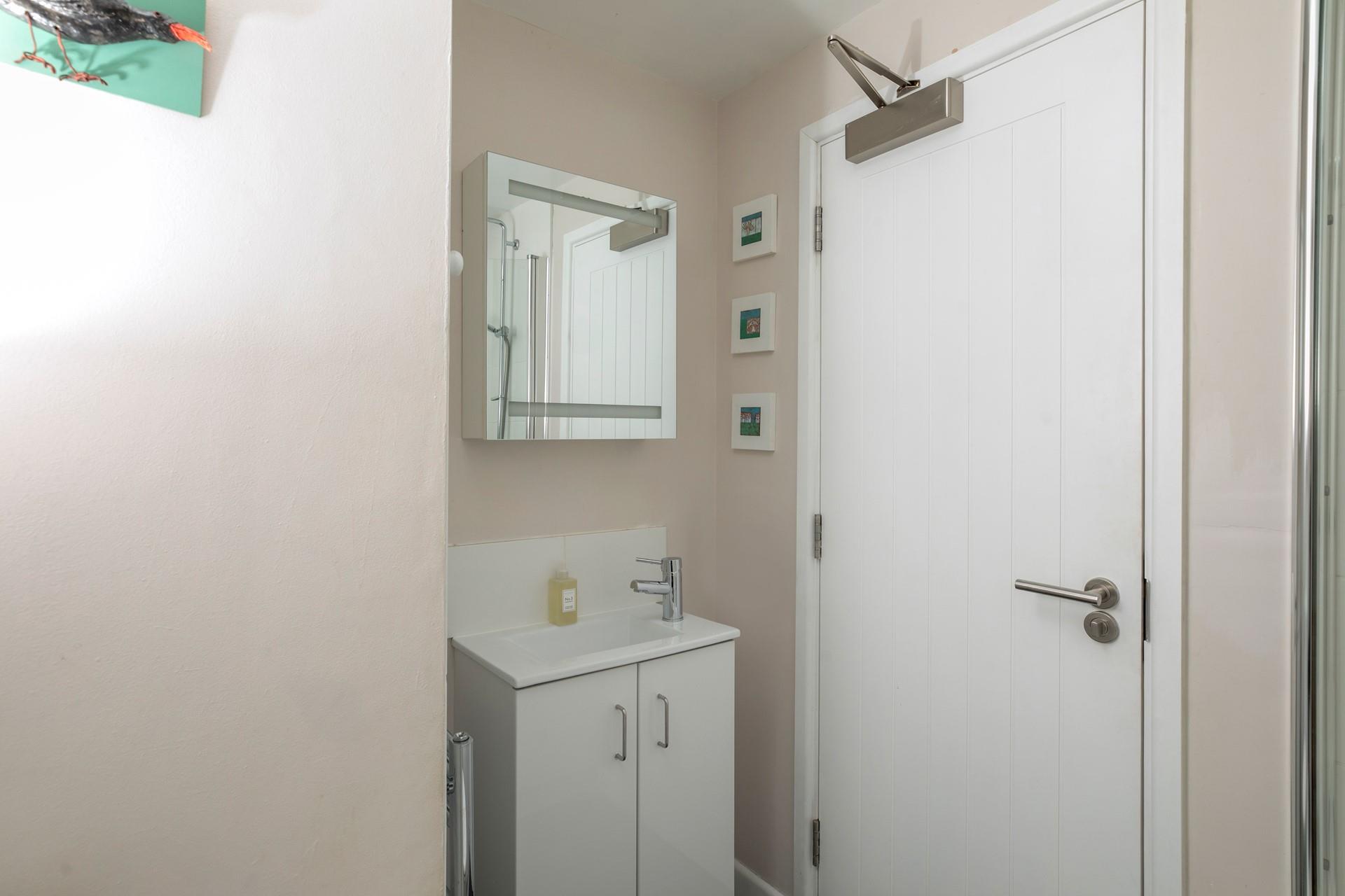 The family bathroom is located on the first floor. 