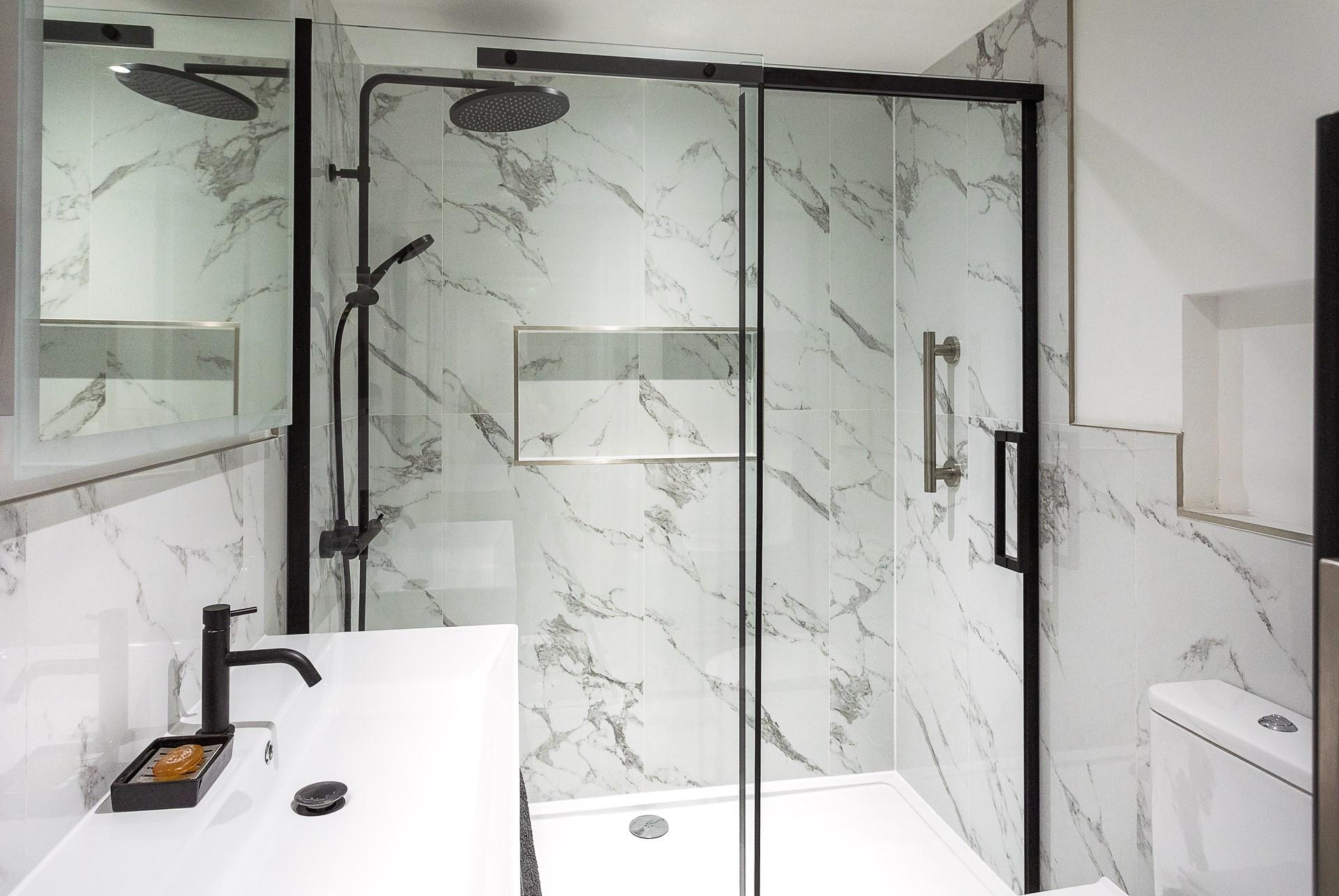 Start your morning with an invigorating shower in the deluxe bathroom.