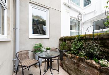 The rear courtyard is perfect mid-morning and is a real sun trap. 