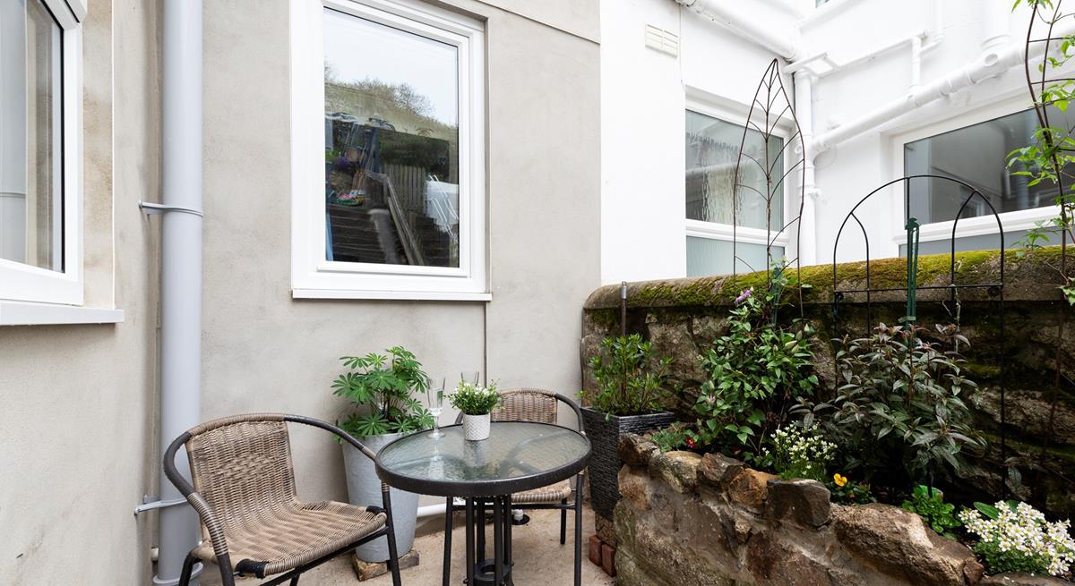 The rear courtyard is perfect mid-morning and is a real sun trap. 