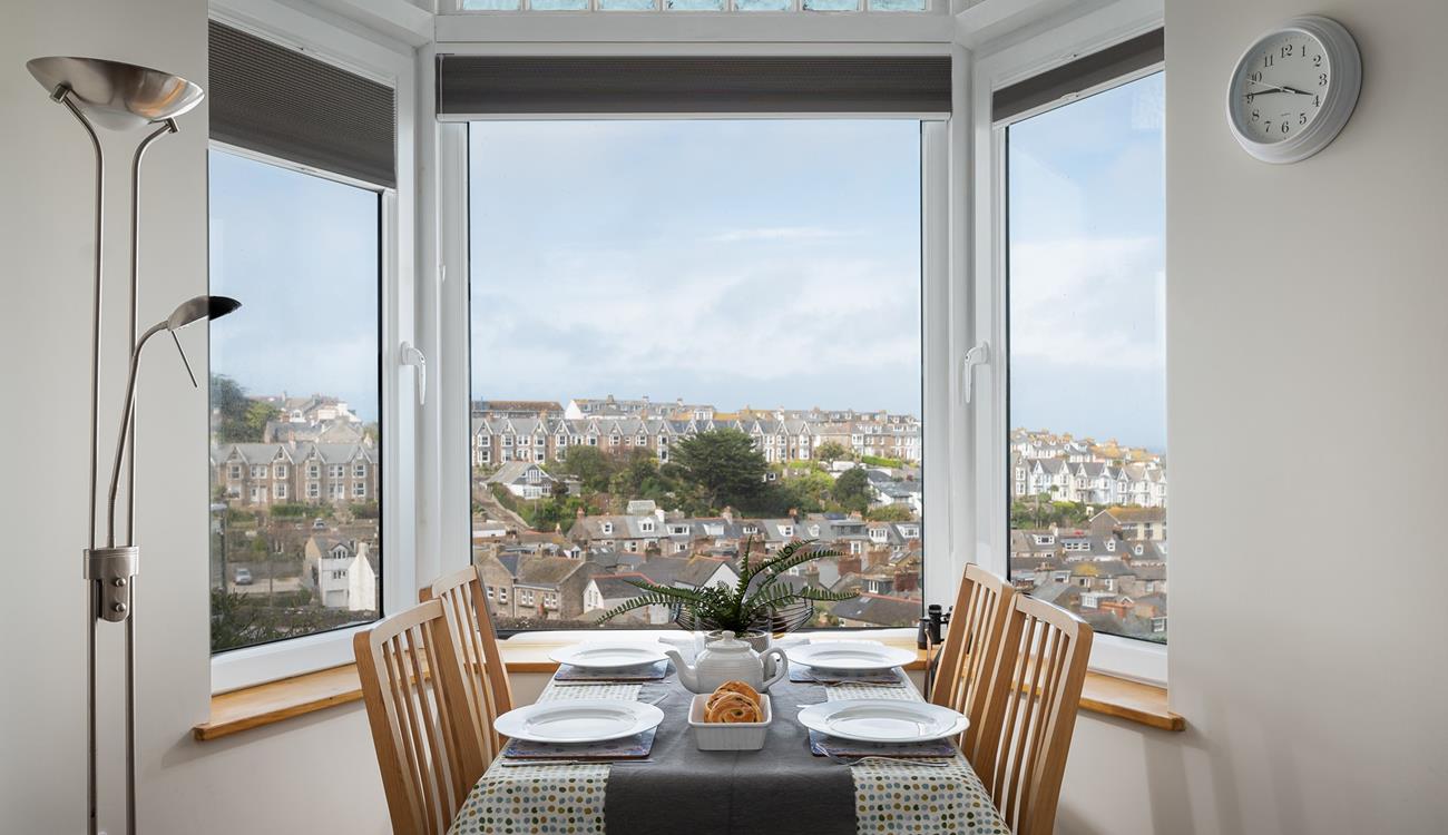 The dining table provides the perfect excuse to either dine together or play board games in the evening. 