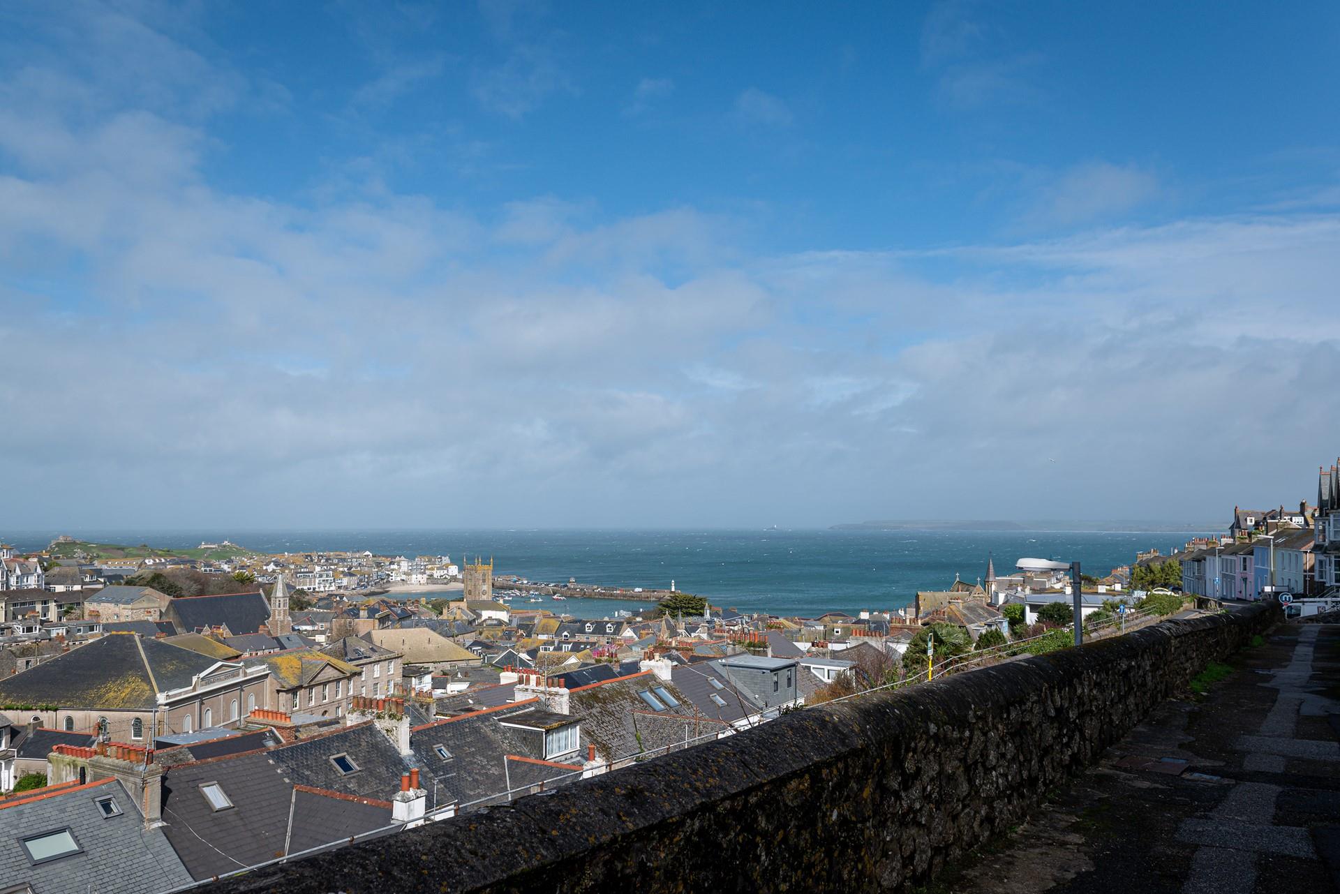 Enjoy stunning views over St Ives while you sip your morning cuppa.