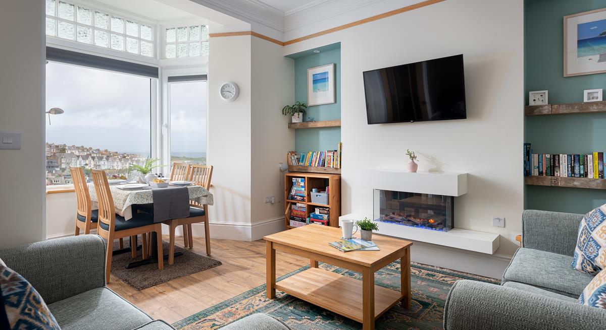 The calming sitting room is perfect for a small family to relax in, no matter what time of day. 