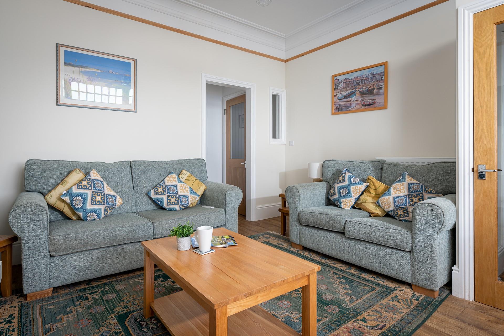 Sink into the comfortable sofa and enjoy a cold drink after exploring St Ives.