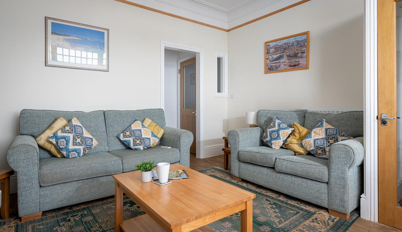 Sink into the comfortable sofa and enjoy a cold drink after exploring St Ives.
