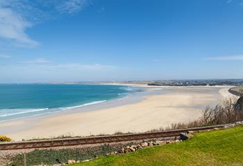 Alongside the garden runs the St Ives Branch Line, one of Britain's most exquisite train journeys!