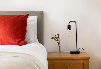 We love these unique bedside lamps. 