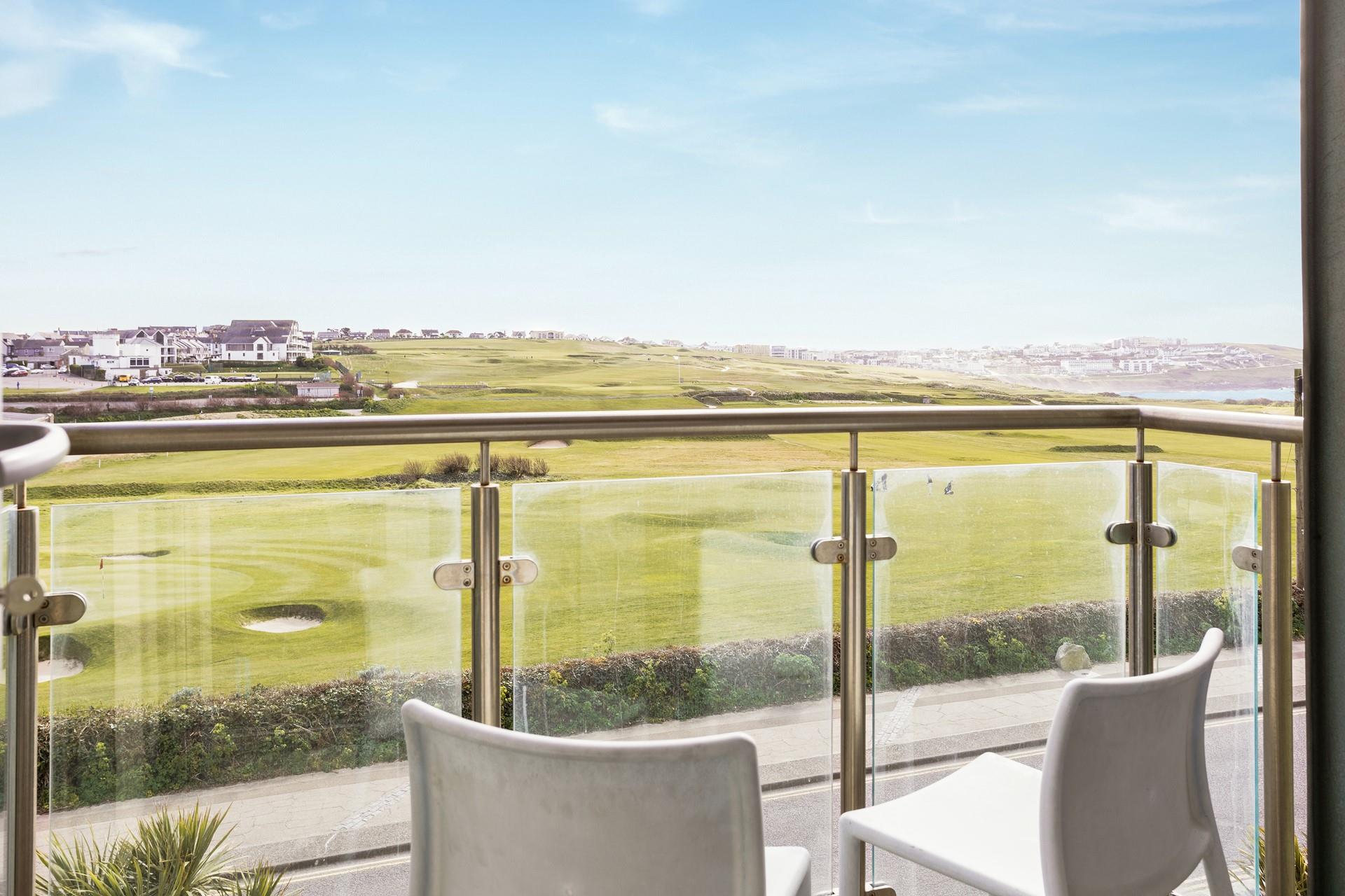 With stunning views across Newquay Golf Club and Fistral beach, sit back, relax, and watch the world go by.