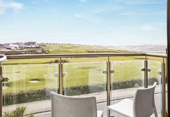 With stunning views across Newquay Golf Club and Fistral beach, sit back, relax, and watch the world go by.