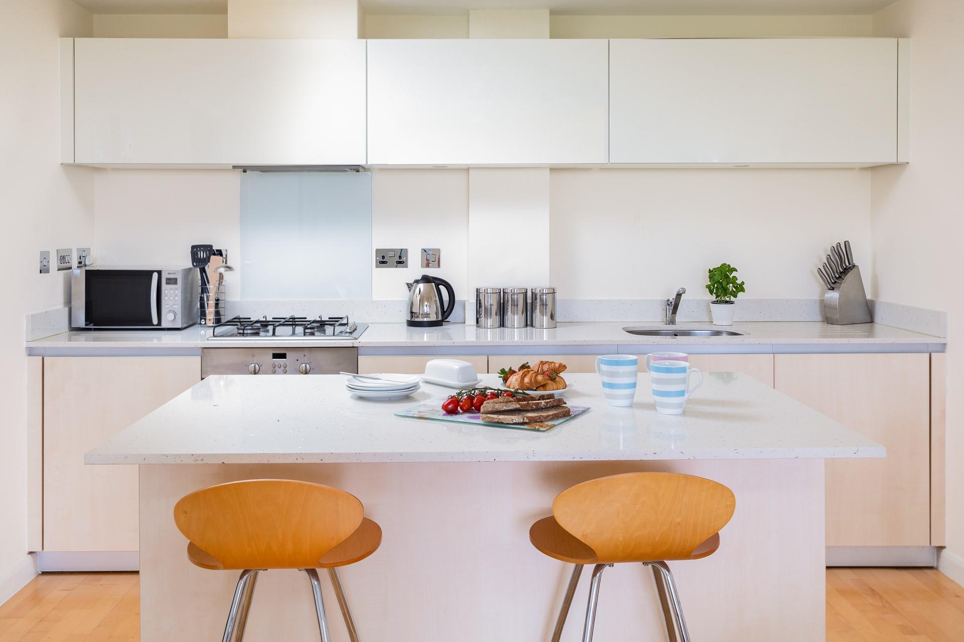 The modern kitchen has all you need to rustle up some Cornish delights. 