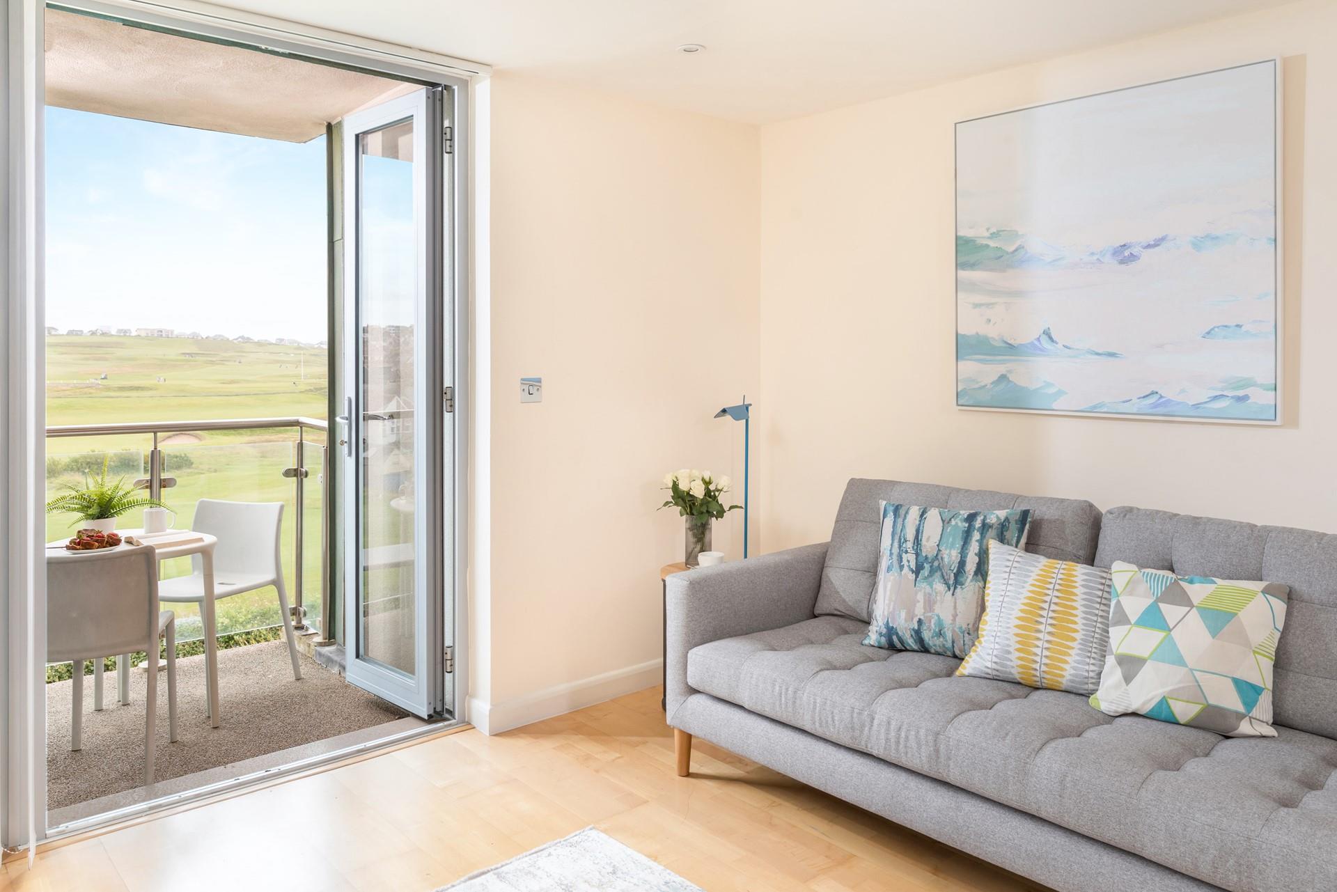 Enjoy breakfast al fresco on the balcony, overlooking the views. 