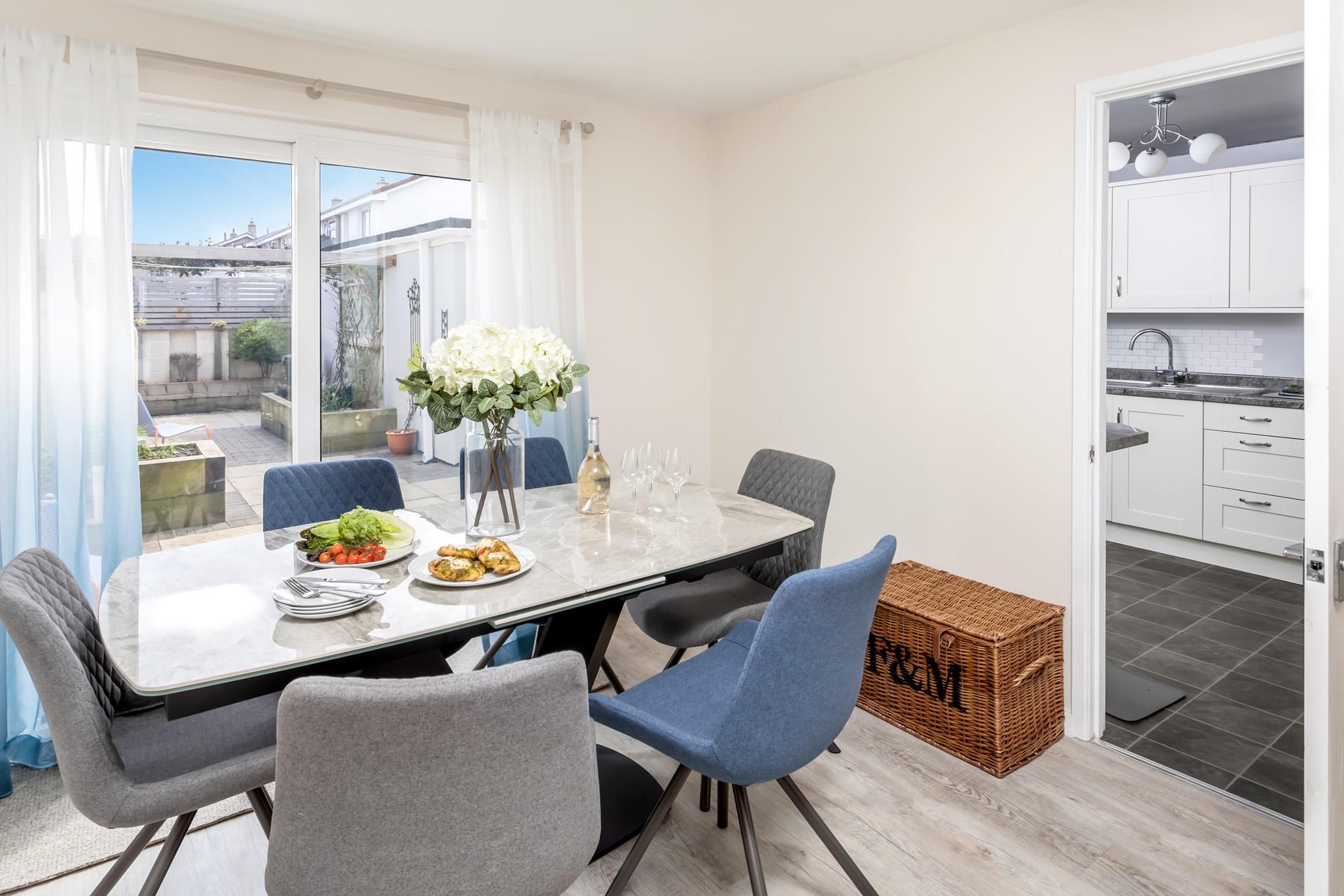 Enjoy lunch together in the bright and airy dining area, overlooking the patio. 