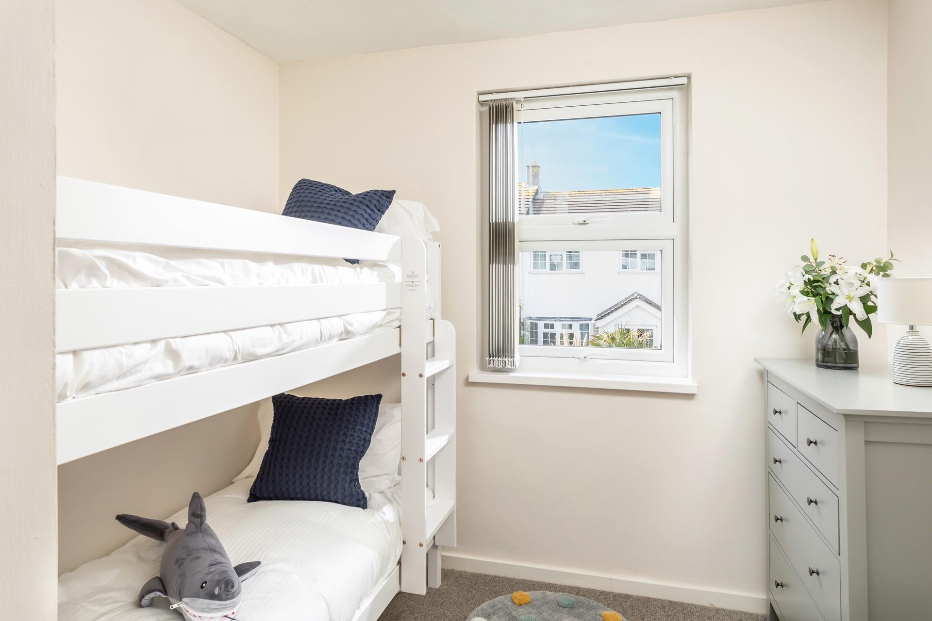 Kids will love the bunk beds in bedroom 3. 