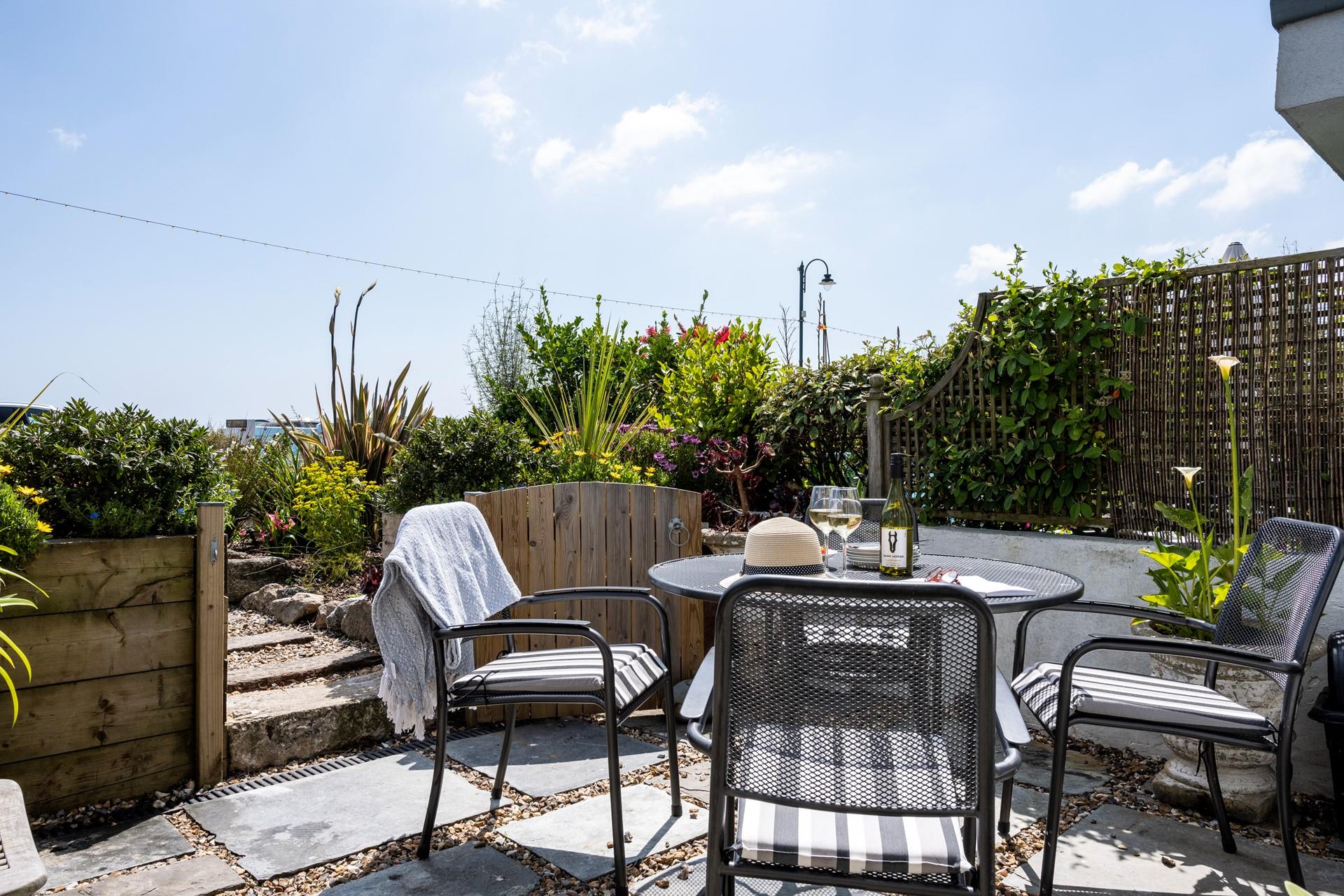 Enjoy al fresco dining with a view.