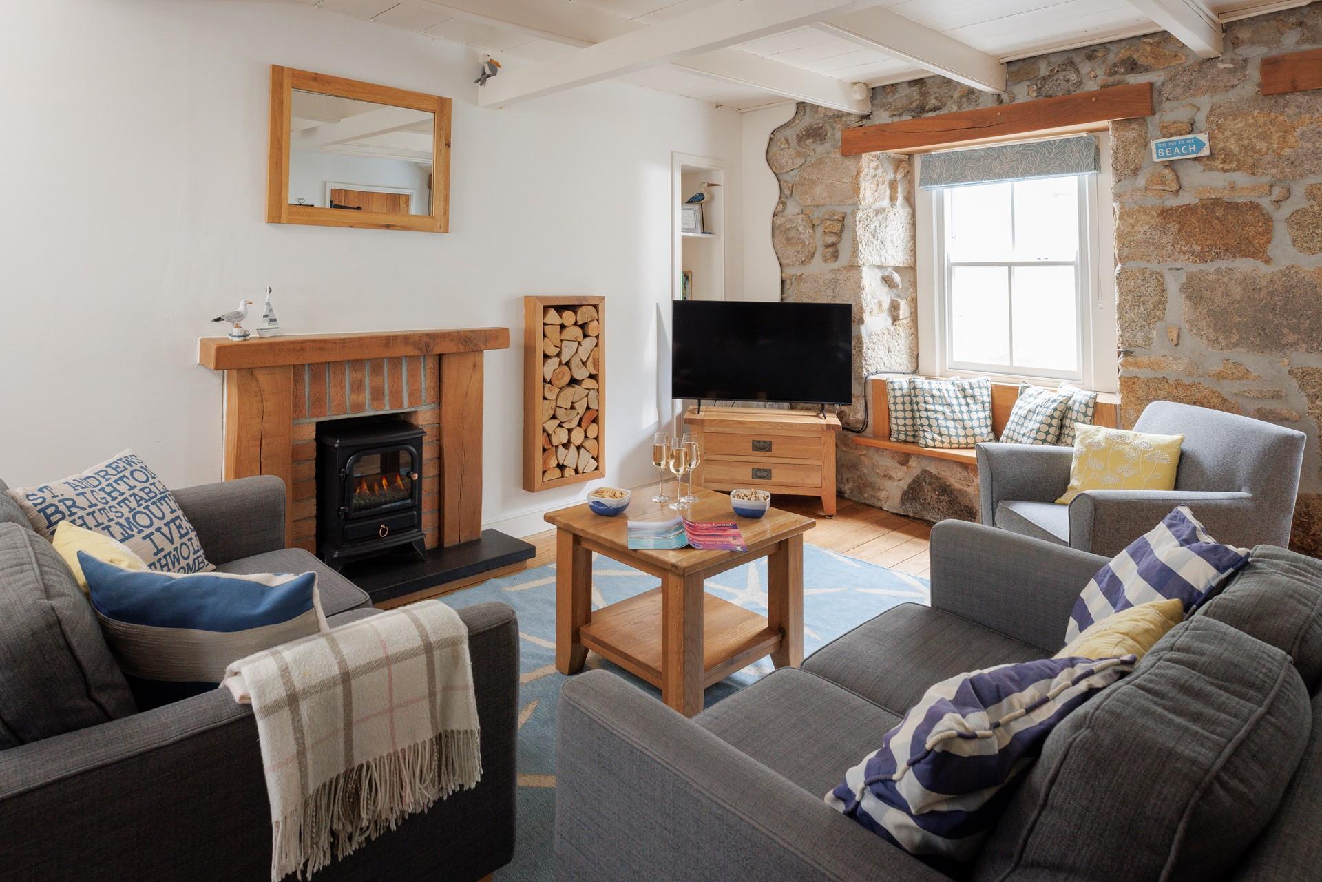 Sink into the inviting sofas after days of exploring. 