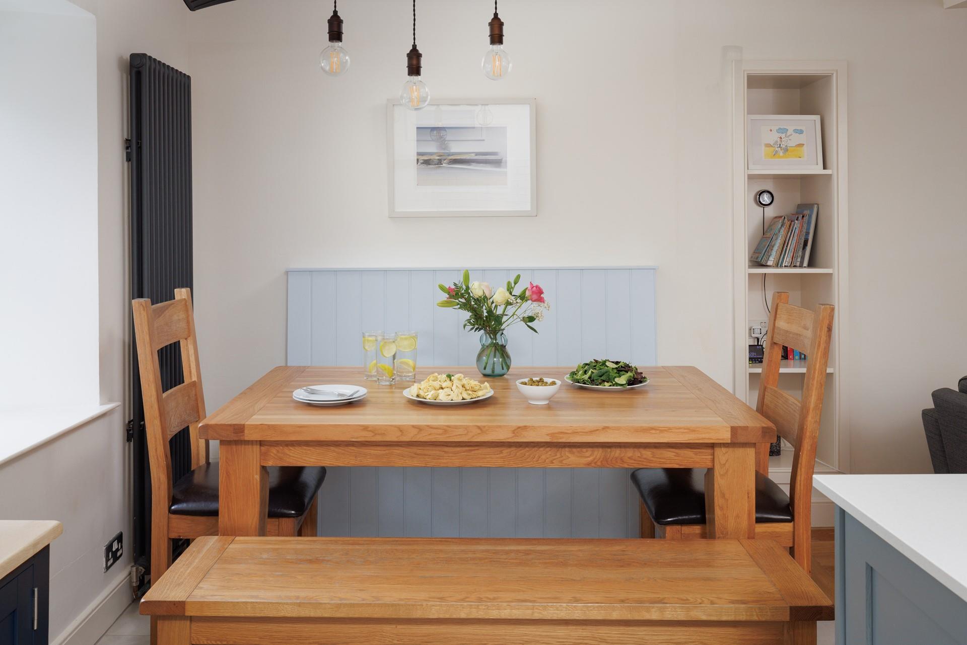 Enjoy leisurely meals at the dining table.