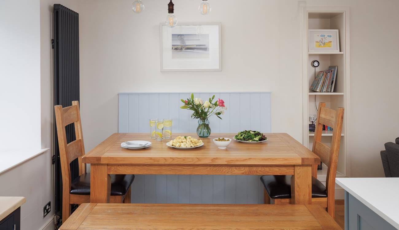 Enjoy leisurely meals at the dining table.